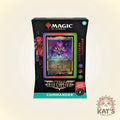 Magic: The Gathering Commander set box for 'Riveteers Rampage', featuring a black box with a holographic card preview, on a light beige background with a 'Kat's Cards & Games' logo in the bottom right corner.