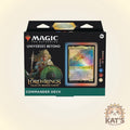 Magic: The Gathering Commander Deck box for 'Riders of Rohan' from The Lord of the Rings: Tales of Middle-earth, shown on a light beige background with a 'Kat's Cards & Games' logo in the bottom right corner.