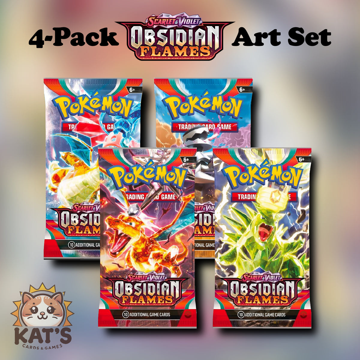 Obsidian Flames Complete Pack Art Set Bundle (4-Pack)