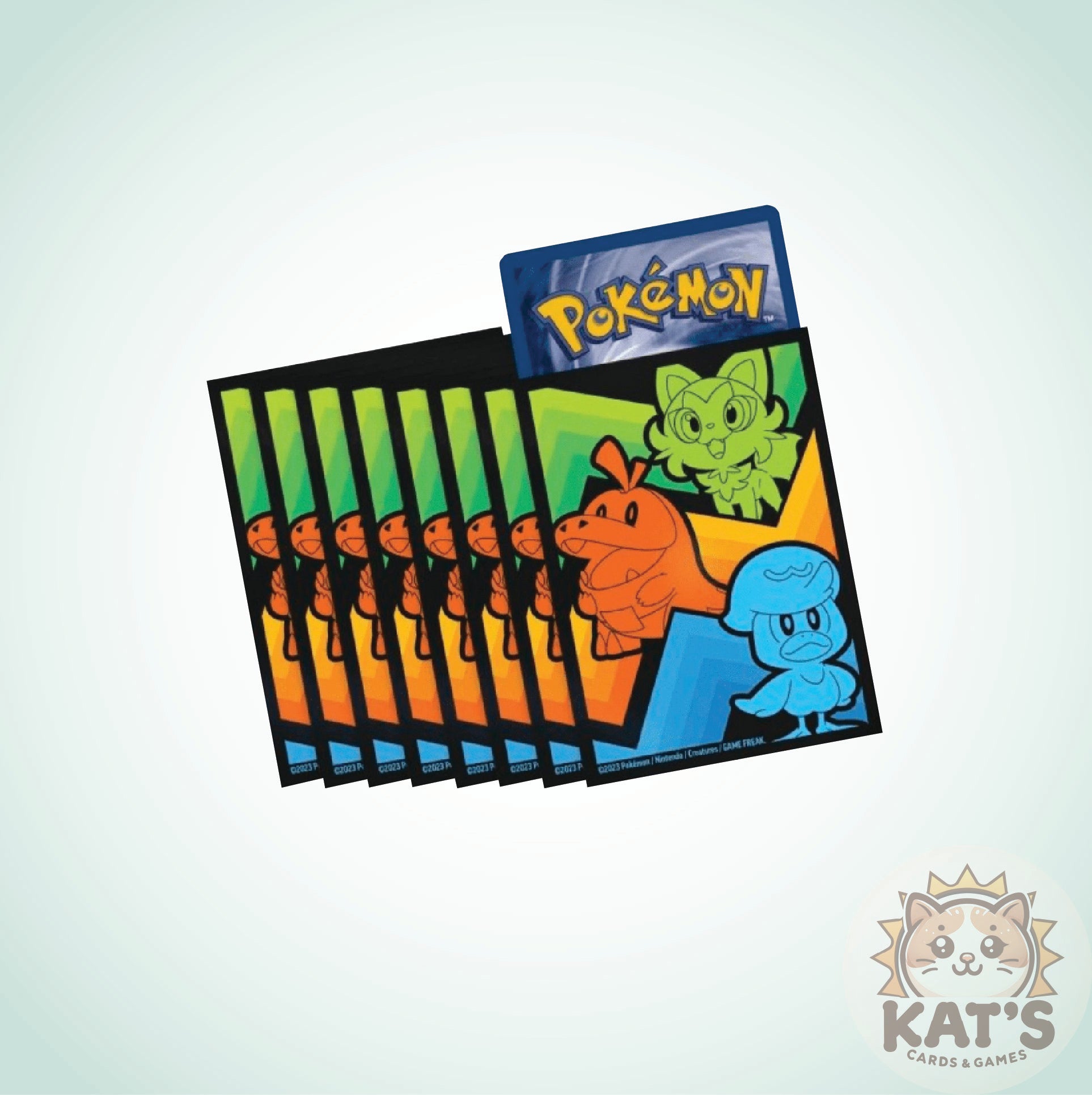 Paldea Starters Card Sleeves (Sprigattito, Fuecoco, Quaxly) - Pokemon TCG Accessories