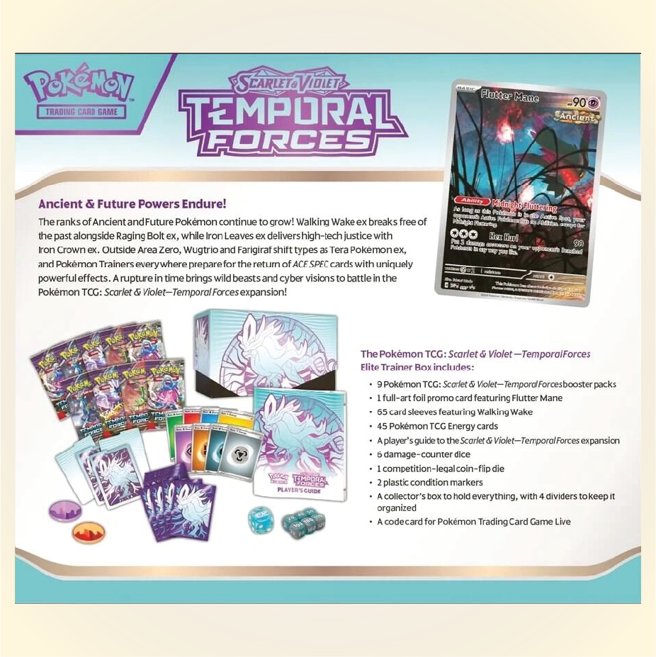 Scarlet & Violet - Temporal Forces Elite Trainer Box - Walking Wake (SV05)
